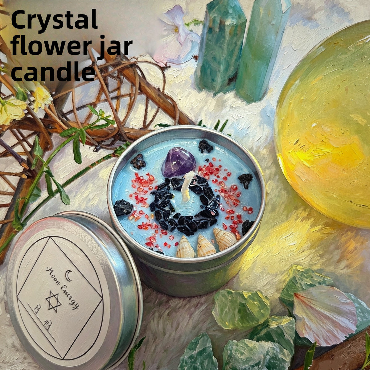 Moonlit Manifest Crystal Playground Candle