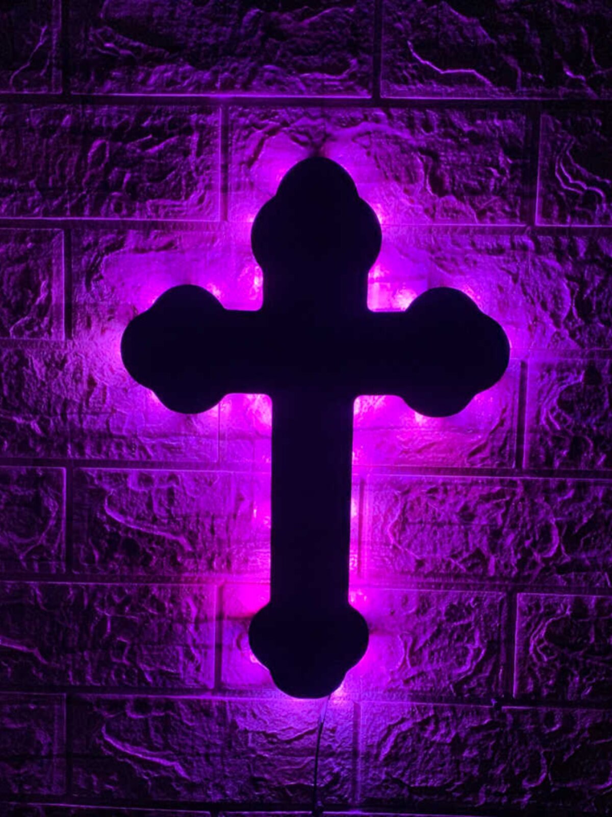 Crossed Out- LED Wall Cross