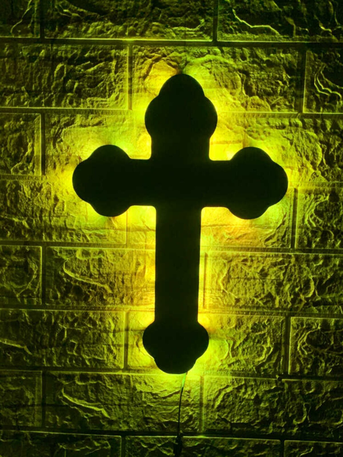 Crossed Out- LED Wall Cross
