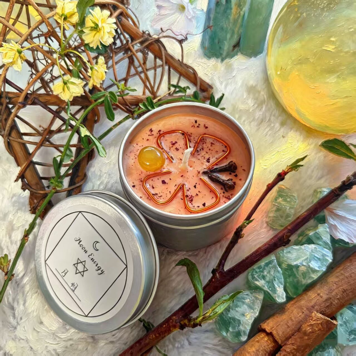 Moonlit Manifest Crystal Playground Candle