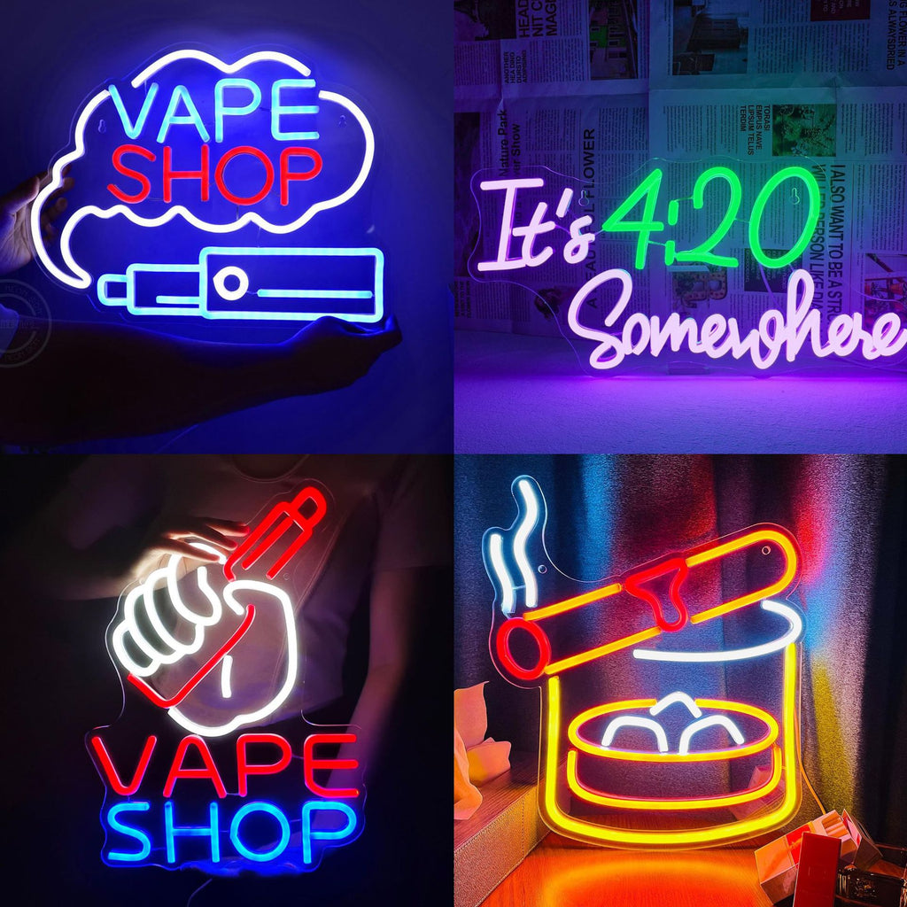 Puff Puff Smoke-Shaped LED Neon Lighting