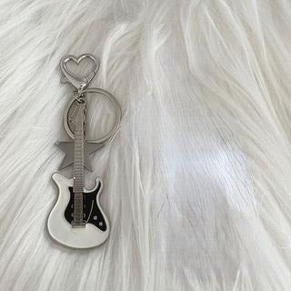 Y2K Bass Guitar Star Keychain