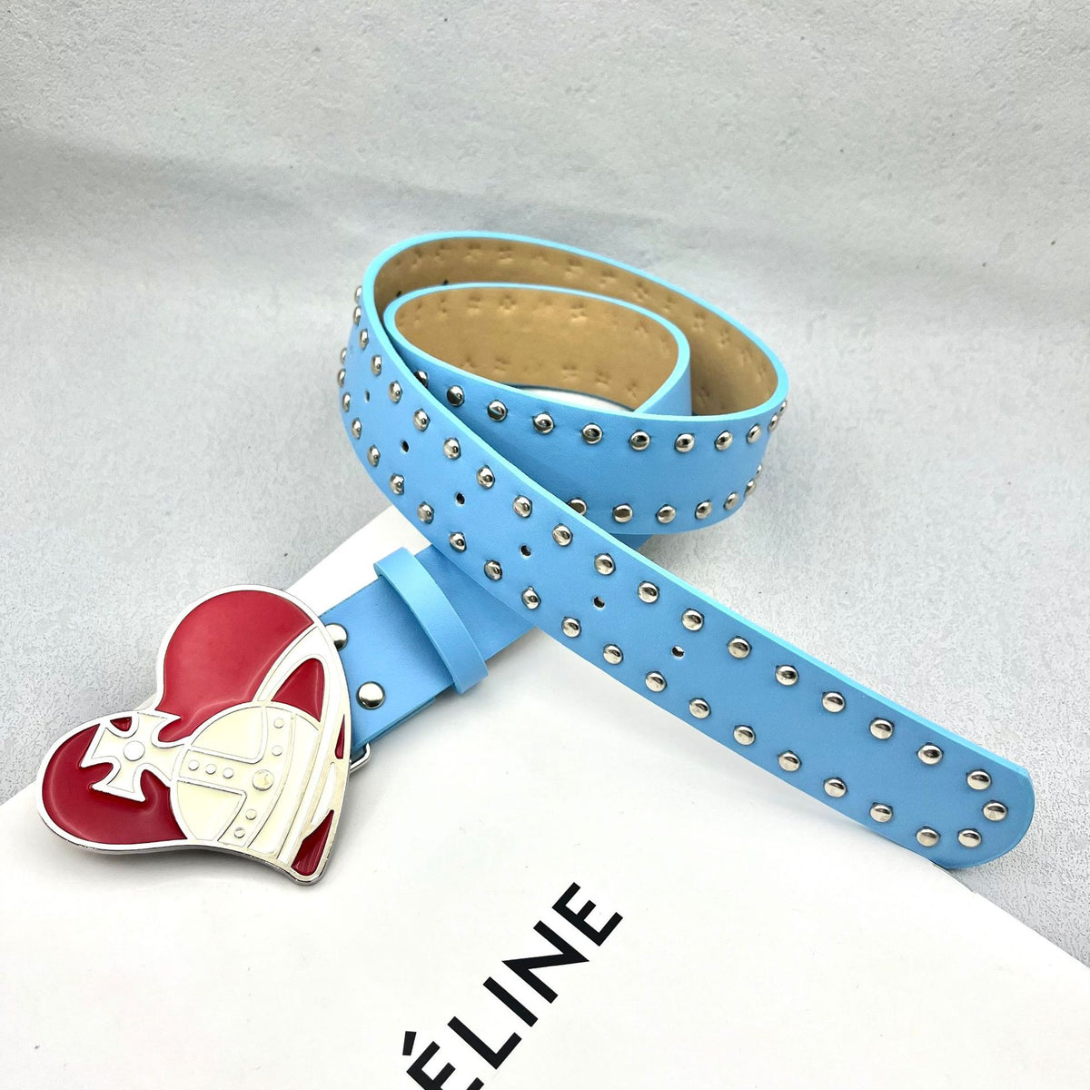 Retro Red Saturn Heart Belt