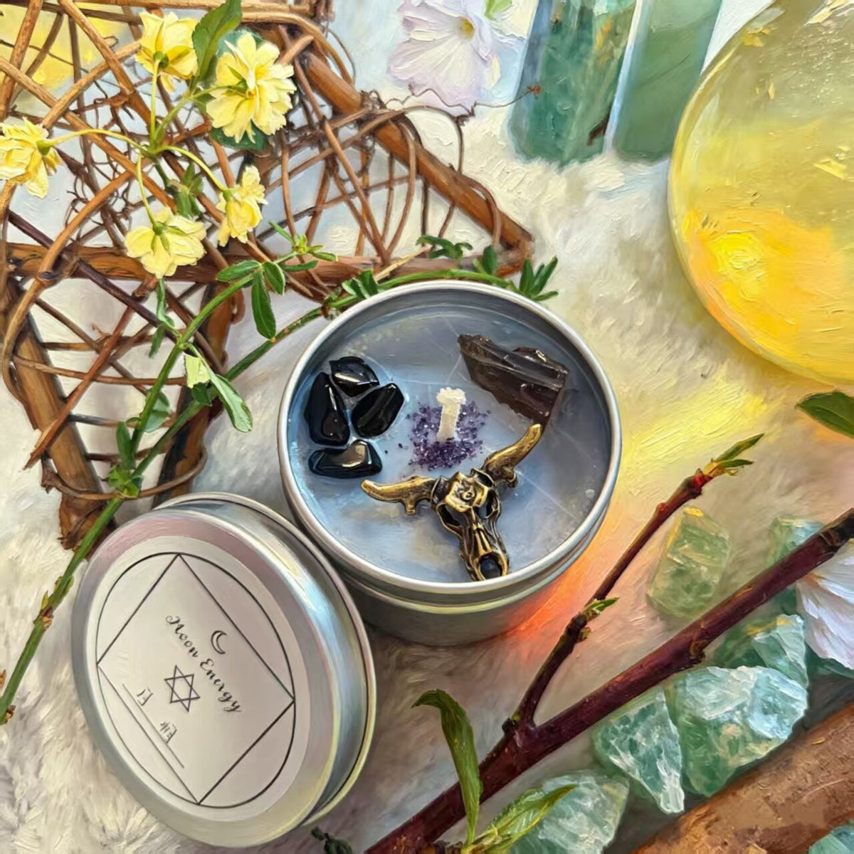 Moonlit Manifest Crystal Playground Candle