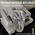 Melted Time- Wavy Roman Numeral Desk Clock