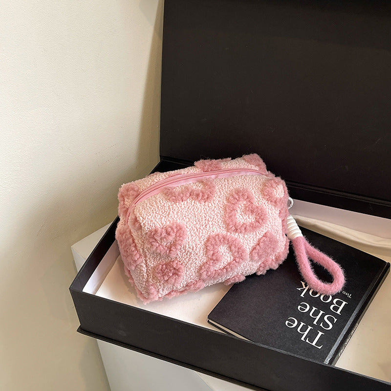 Plush Cosmetic Storage Bag