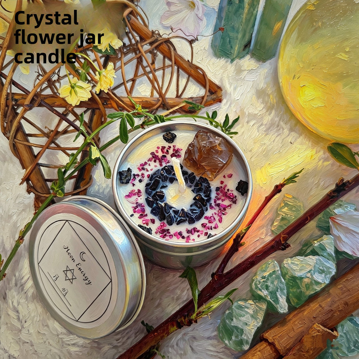 Moonlit Manifest Crystal Playground Candle
