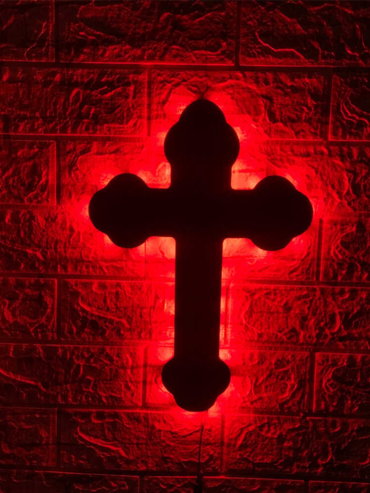 Crossed Out- LED Wall Cross