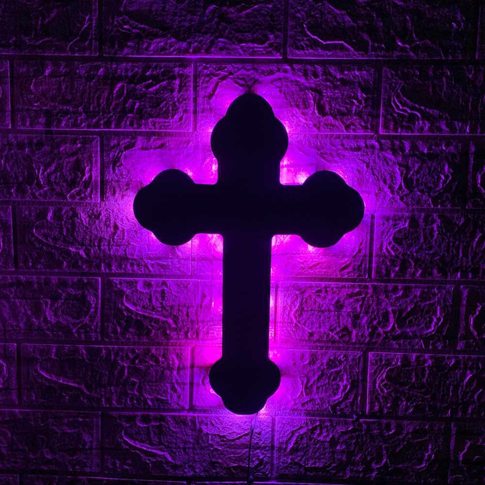 Crossed Out- LED Wall Cross