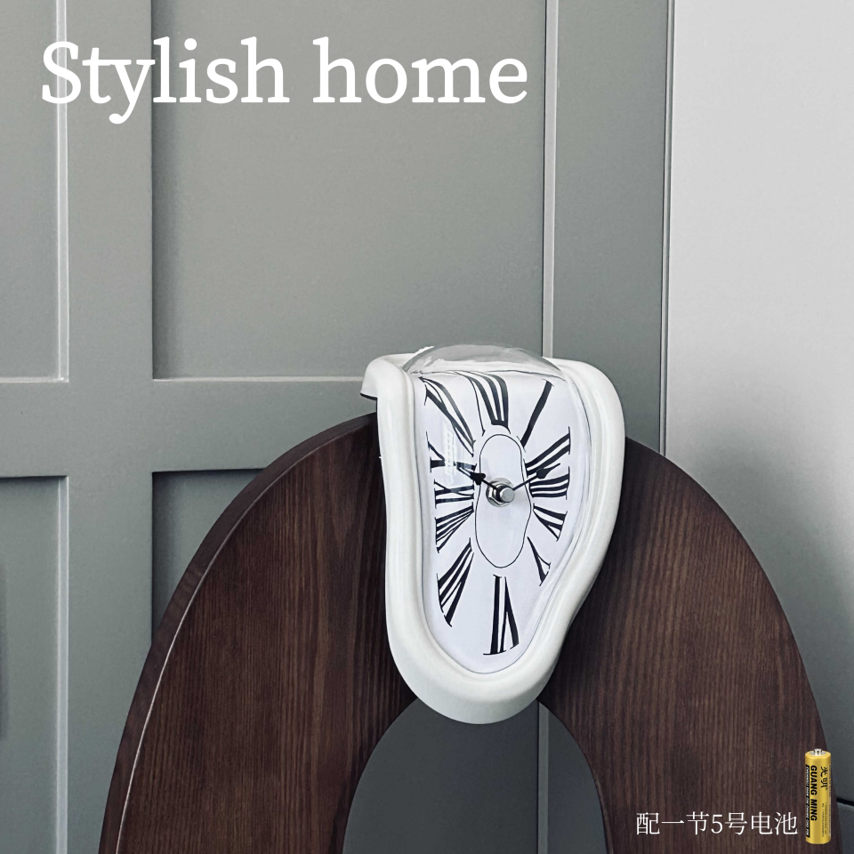 Melted Time- Wavy Roman Numeral Desk Clock