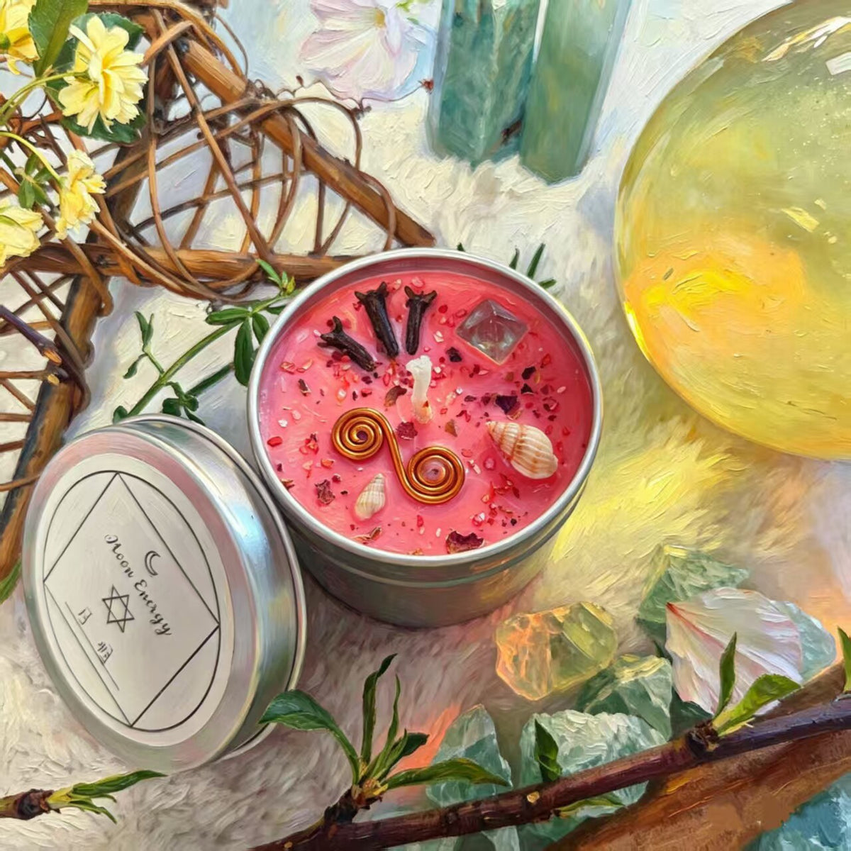 Moonlit Manifest Crystal Playground Candle
