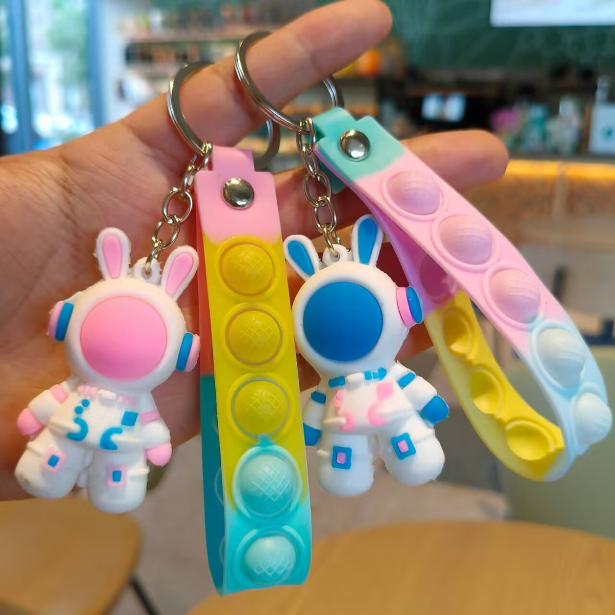 Space Bunny 3D Pop Keychain