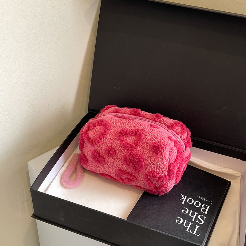 Plush Cosmetic Storage Bag