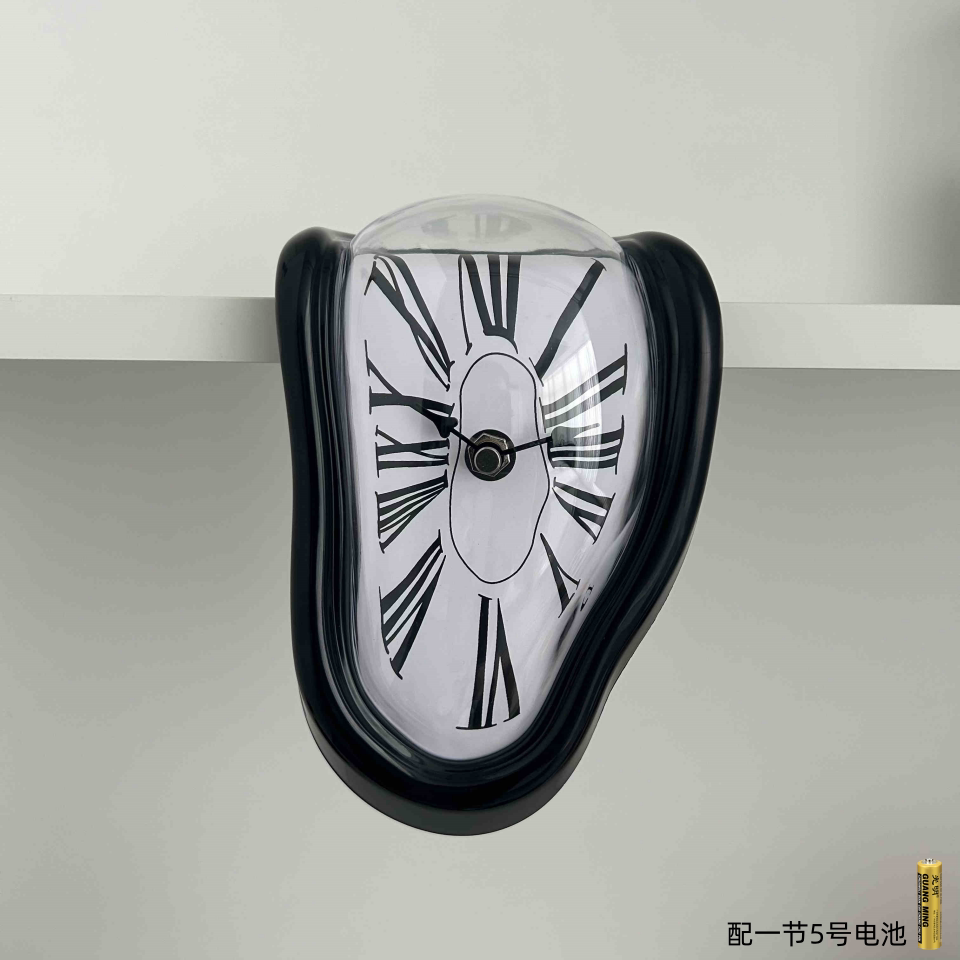Melted Time- Wavy Roman Numeral Desk Clock