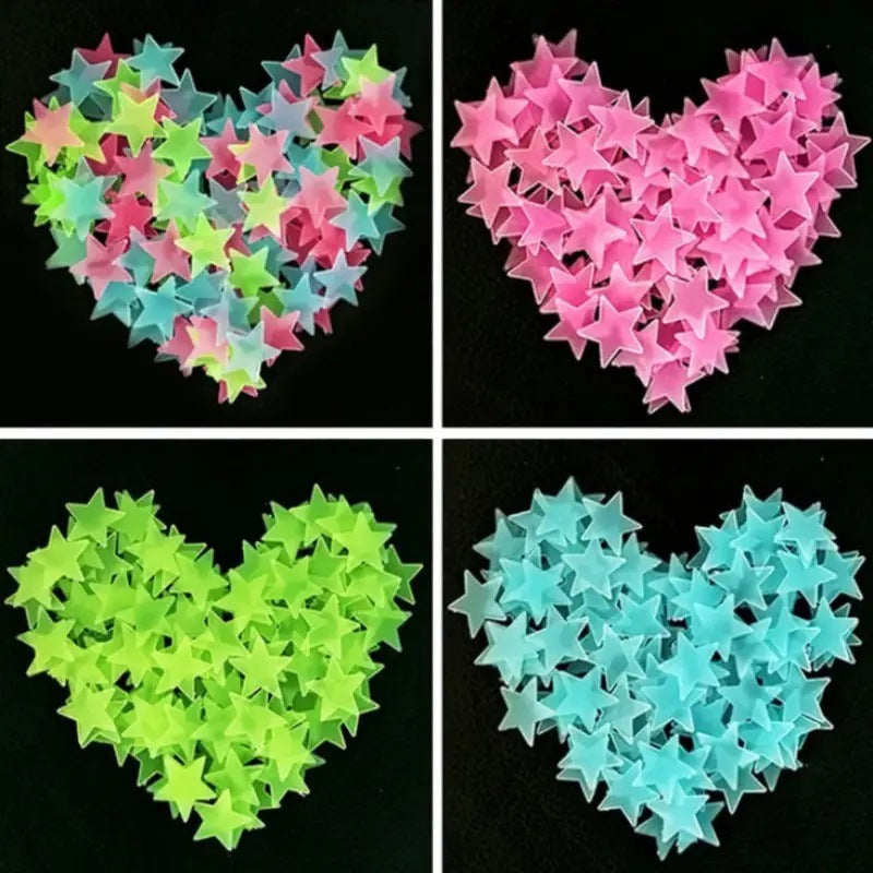 Cosmic Glow 3D Star Wall Stickers