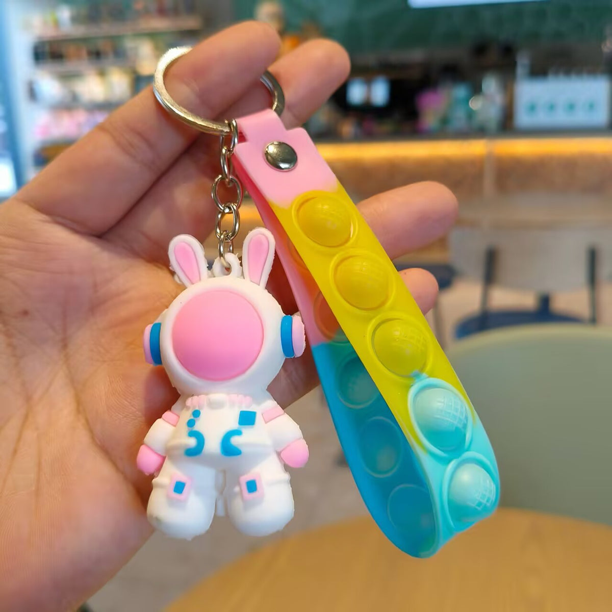Space Bunny 3D Pop Keychain