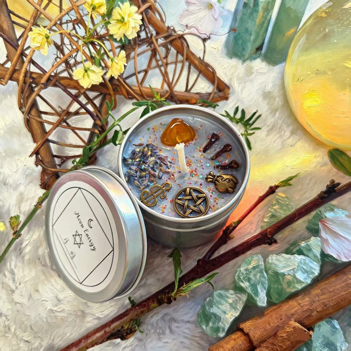 Moonlit Manifest Crystal Playground Candle