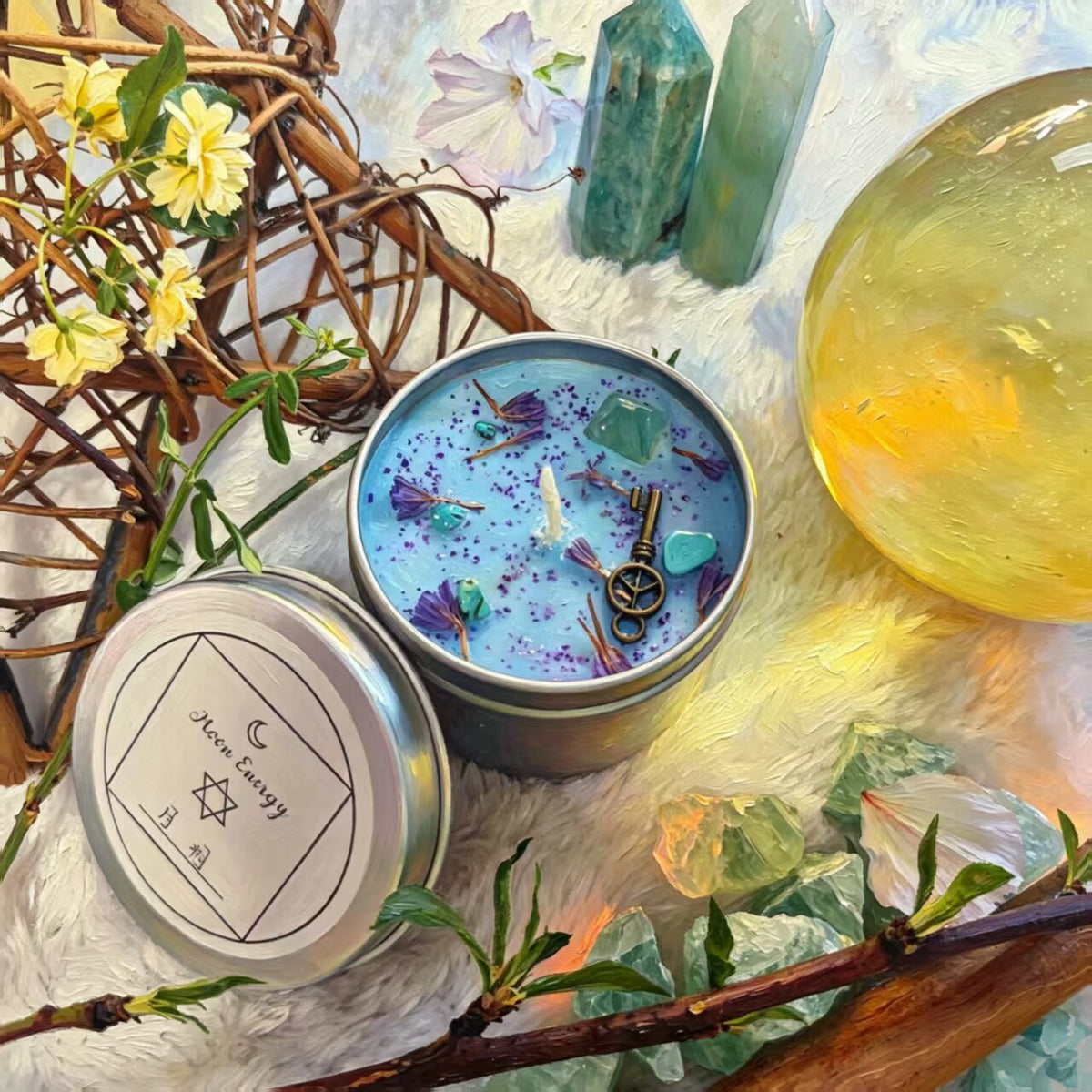 Moonlit Manifest Crystal Playground Candle