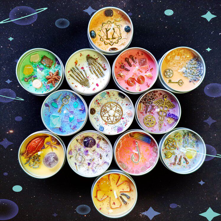 Moonlit Manifest Crystal Playground Candle