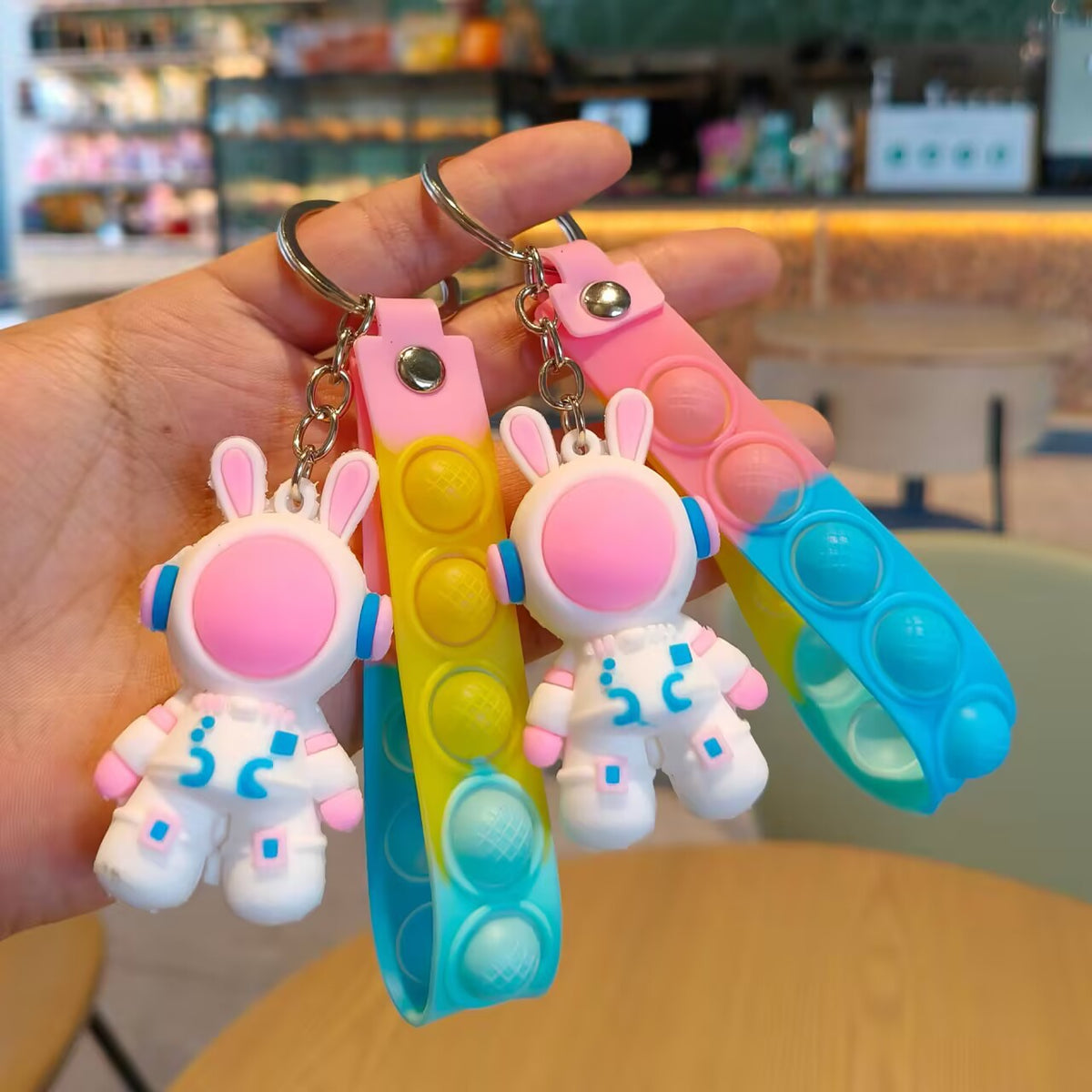 Space Bunny 3D Pop Keychain