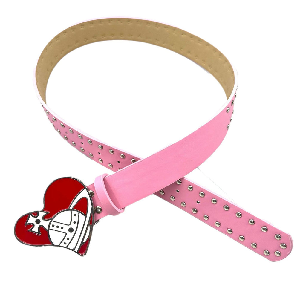 Retro Red Saturn Heart Belt