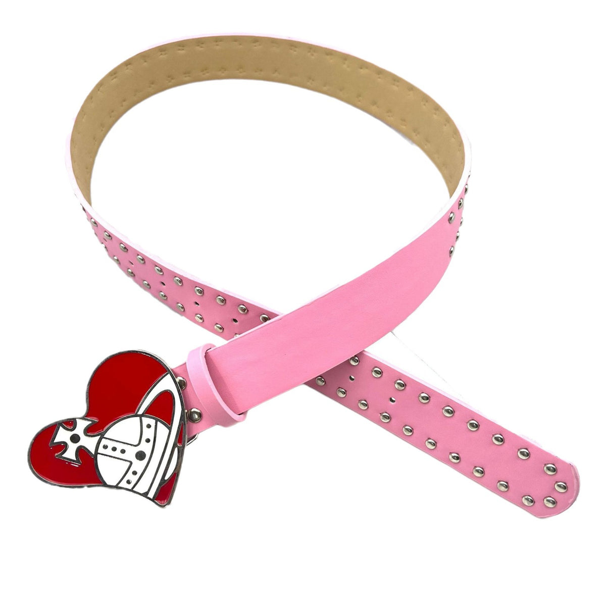 Retro Red Saturn Heart Belt