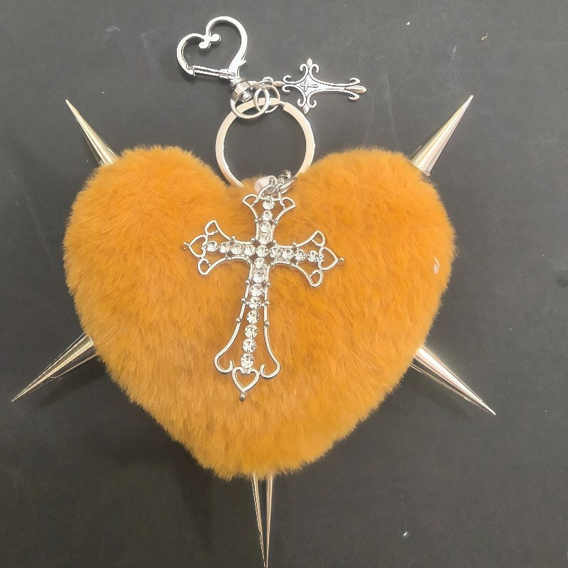 Punk Plush Heart Bag Charm