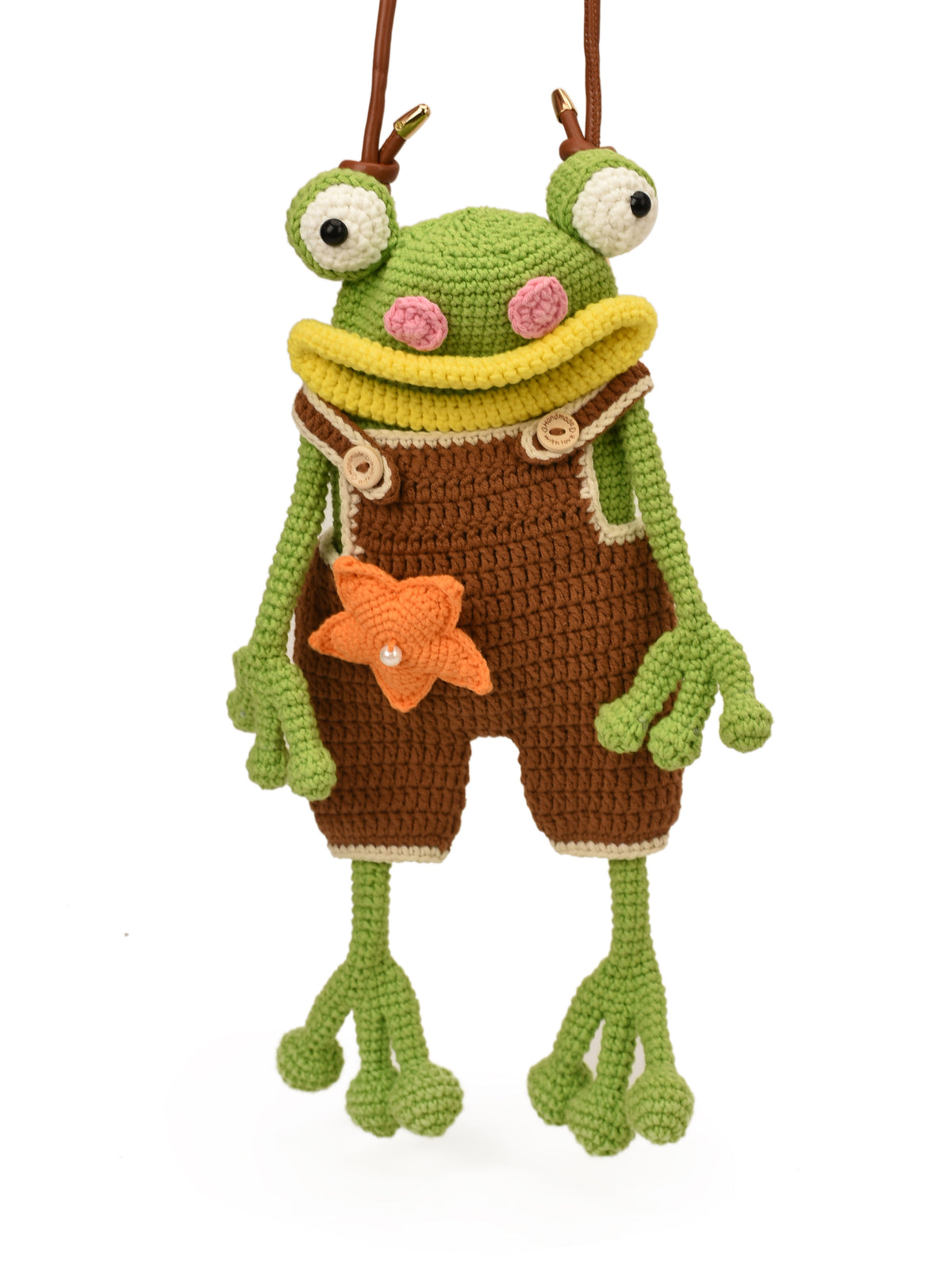 Quirky Frog Crochet Phone Crossbody Bag