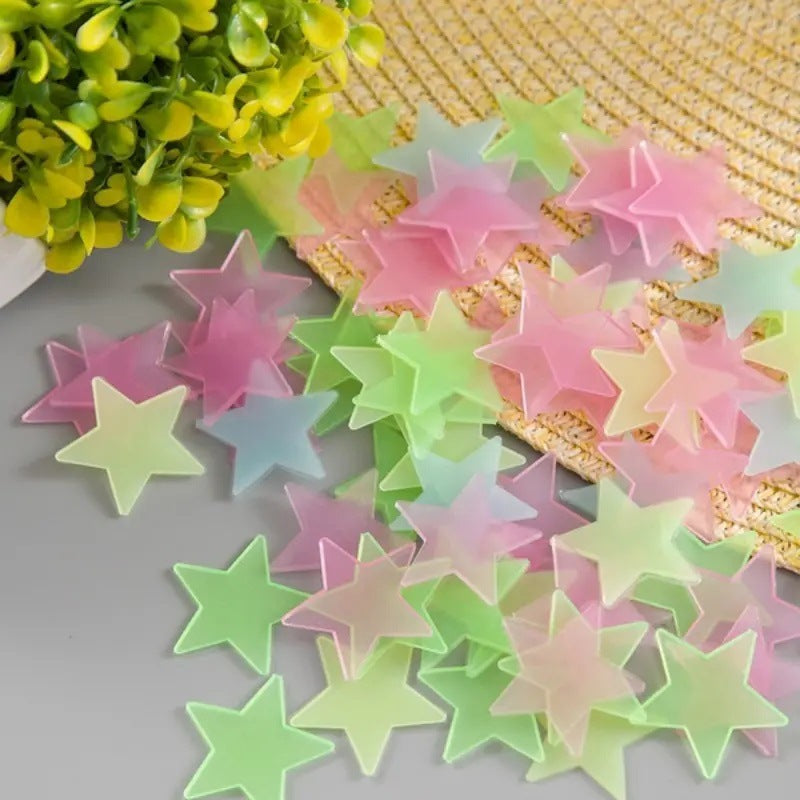 Cosmic Glow 3D Star Wall Stickers