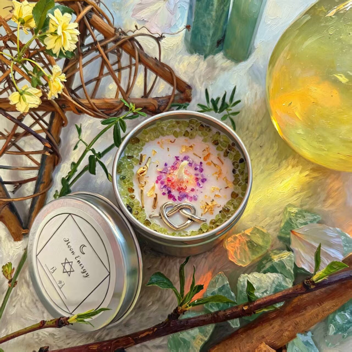 Moonlit Manifest Crystal Playground Candle