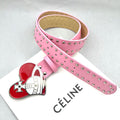 Retro Red Saturn Heart Belt