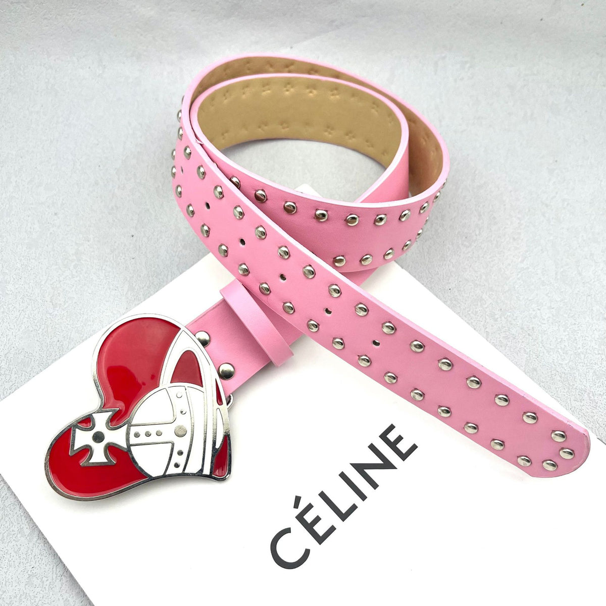 Retro Red Saturn Heart Belt