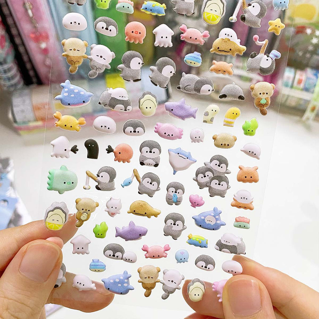 3D Cute Cartoon Foam Animal Bubble Stickers
